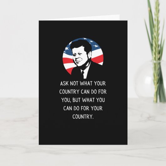 John F Kennedy Quote JFK Inauguration 2021 Gift Kaart (Voorkant)