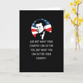 John F Kennedy Quote JFK Inauguration 2021 Gift Kaart (Gele Bloem)