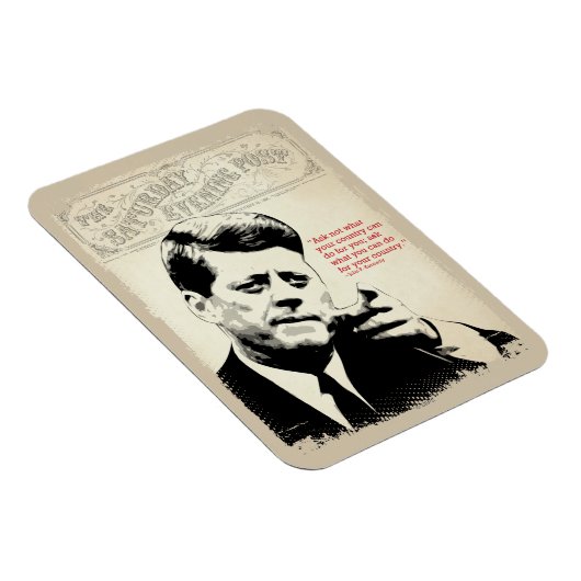 John F. Kennedy Quote Magneet (Rechterzijde)