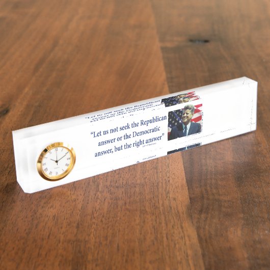 John F. Kennedy Quote Naambordje (Zijkant)