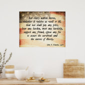 John. F Kennedy Quote Poster (Keuken)
