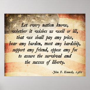 John. F Kennedy Quote Poster