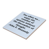 john f kennedy quote tegeltje (Zijkant)