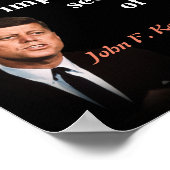 John F. Kennedy Quotr over stemmen met weinig info Poster (Hoek)