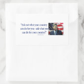 John F Kennedy Rechthoekige Sticker (Tas)