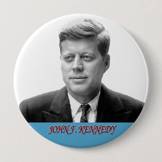 John F. Kennedy Ronde Button 4,0 Cm (Voorkant)