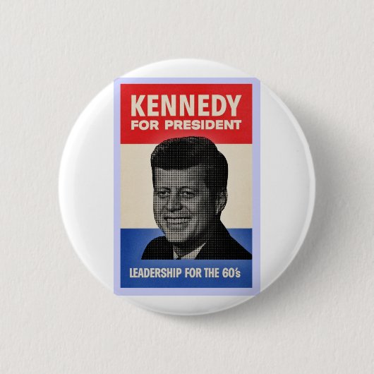 John F Kennedy Ronde Button 5,7 Cm (Voorkant)