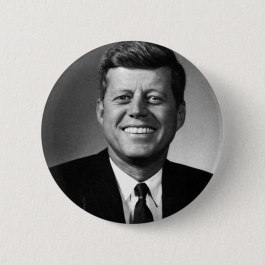 John F. Kennedy Ronde Button 5,7 Cm (Voorkant)