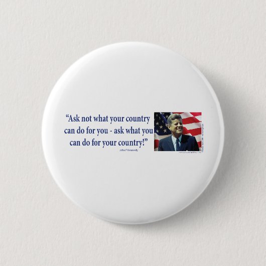 John F Kennedy Ronde Button 5,7 Cm (Voorkant)