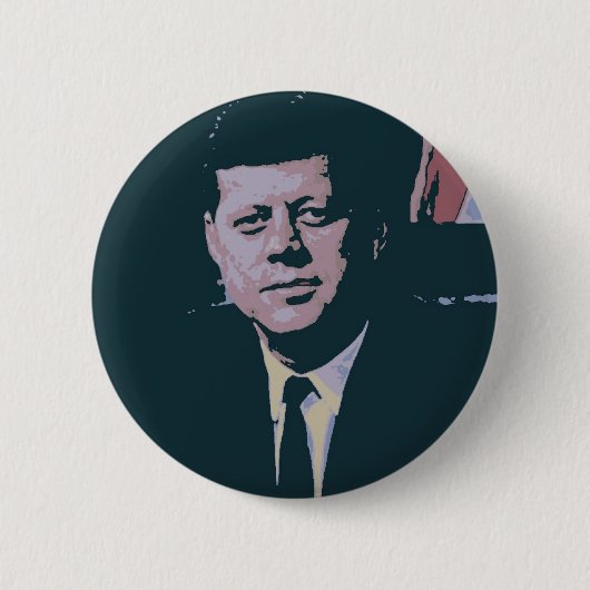 John F. Kennedy Ronde Button 5,7 Cm (Voorkant)
