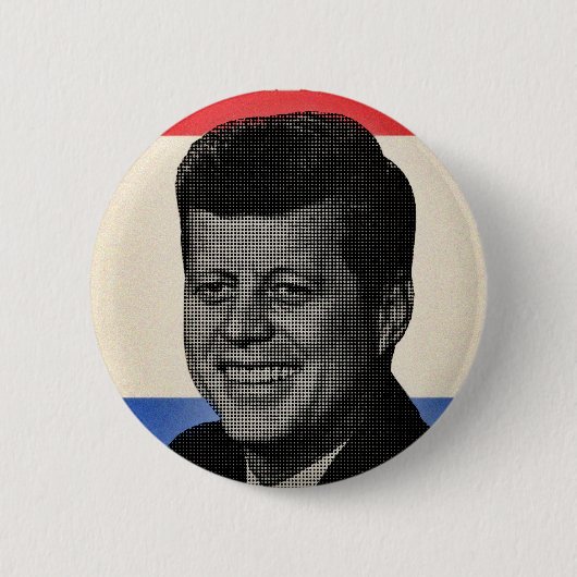 John F Kennedy Ronde Button 5,7 Cm (Voorkant)