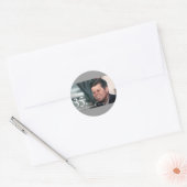 John F Kennedy Ronde Sticker (Envelop)