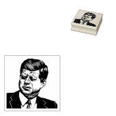 John F Kennedy Rubber Stamp Rubberstempel (Gestempeld)