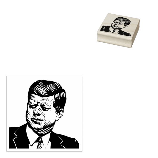 John F Kennedy Rubber Stamp Rubberstempel (Gestempeld)