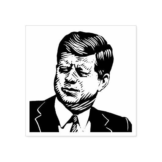 John F Kennedy Rubber Stamp Rubberstempel (Afrduk)