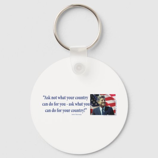 John F Kennedy Sleutelhanger (Voorkant)