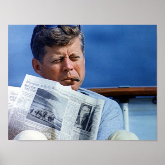John F Kennedy Smoking Poster (Voorkant)