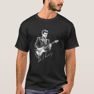 John F. Kennedy speelt elektrische gitaar handteke T-shirt