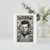 John F. Kennedy  Stamp Art Briefkaart (Staand voorkant)