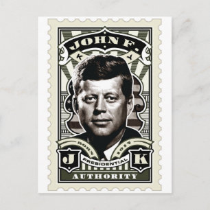 John F. Kennedy  Stamp Art Briefkaart