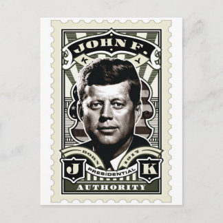 John F. Kennedy  Stamp Art Briefkaart