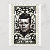 John F. Kennedy  Stamp Art Briefkaart (Voorkant)