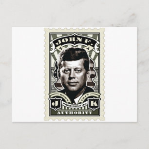 John F. Kennedy  Stamp Art Briefkaart