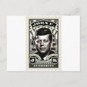 John F. Kennedy  Stamp Art Briefkaart (Voorkant)
