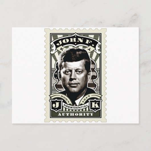John F. Kennedy  Stamp Art Briefkaart (Voorkant)