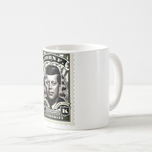 John F. Kennedy  Stamp Art Koffiemok (Voorkant rechts)