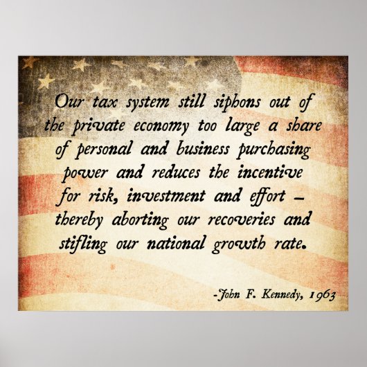 John. F Kennedy Taxes Poster (Voorkant)