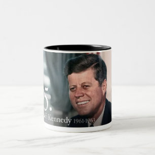 John F Kennedy Tweekleurige Koffiemok