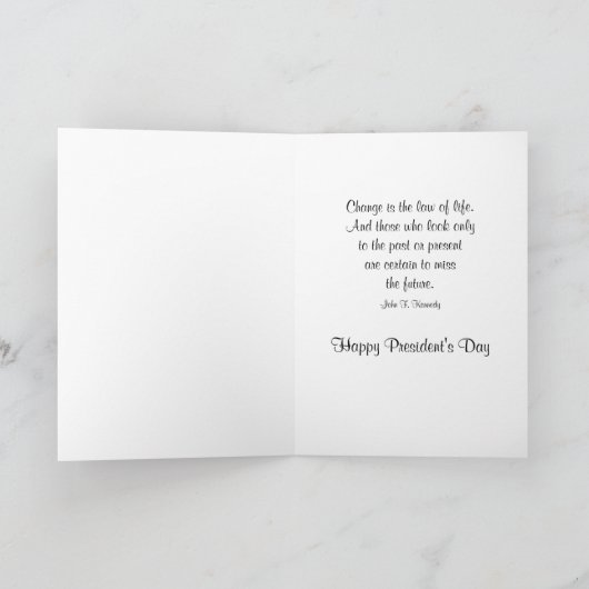 John F Kennedy van het president Fractal het Feestdagen Kaart (Binnen)