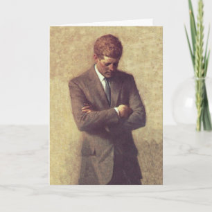 John F Kennedy van het president Officieel Portret Feestdagen Kaart