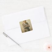 John F. Kennedy Vierkante Sticker (Envelop)