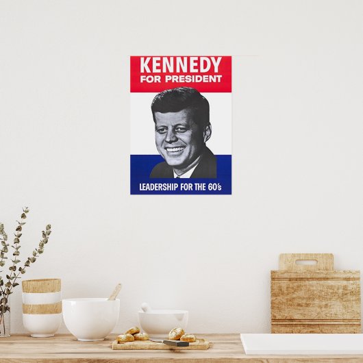 John F Kennedy voor President Poster (Keuken)