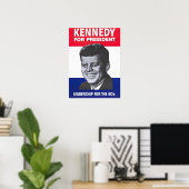 John F Kennedy voor President Poster (Thuiskantoor)