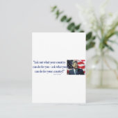 John F Kennedy - Vraag niet wat je land is Briefkaart (Staand voorkant)