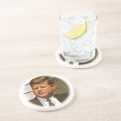 John F Kennedy Zandsteen Onderzetter (Zijkant)