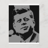 John F. Kennedy zwart en grijs silhouette Briefkaart (Voorkant)