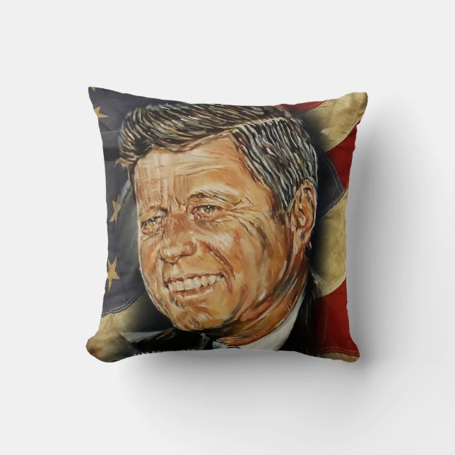 John F.    KennedyThrow Pillow Kussen (Voorkant)