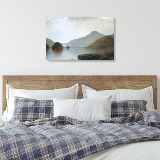 John F Kensett Lake George Canvas Afdruk (Insitu (Slaapkamer))