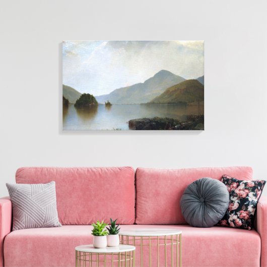 John F Kensett Lake George Canvas Afdruk (Insitu (Woonkamer))