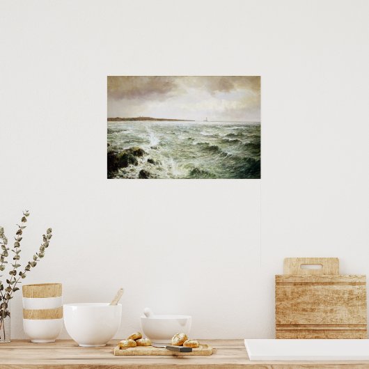 John Falconer Slater Uitzicht van Whitley Bay Poster (Keuken)