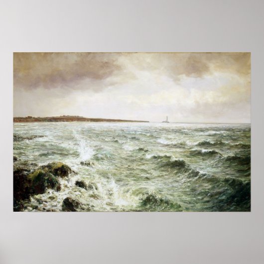 John Falconer Slater Uitzicht van Whitley Bay Poster (Voorkant)