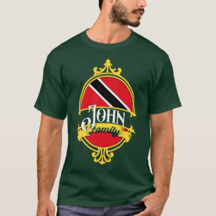 John Family Trinidad en Tobago Vlag T-shirt