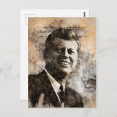 John Fitzgerald Kennedy Briefkaart (Voorkant / Achterkant)
