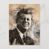 John Fitzgerald Kennedy Briefkaart (Voorkant)