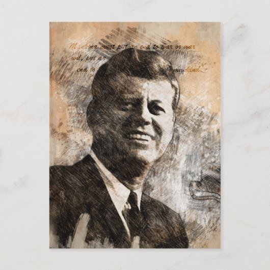 John Fitzgerald Kennedy Briefkaart (Voorkant)