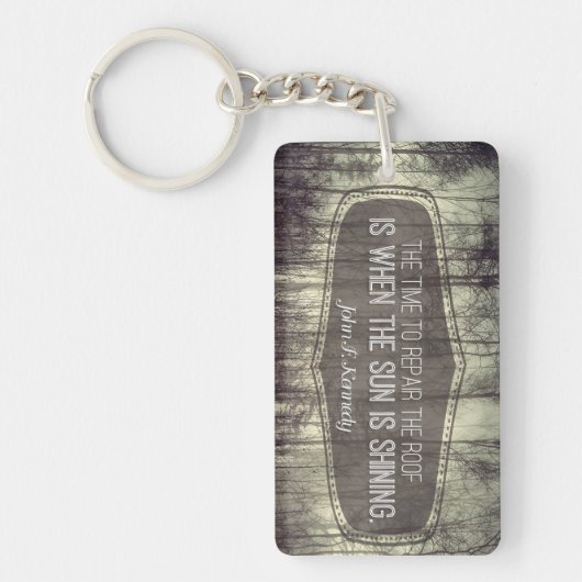 John Fitzgerald Kennedy Inspirerend Quote Reparati Sleutelhanger (Voorkant)